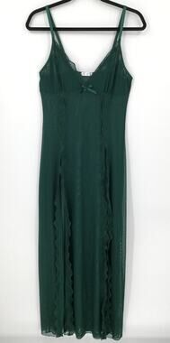 Avidlove Green Lace Mesh Chemise Nightgown Women's Medium Sheer Lingerie